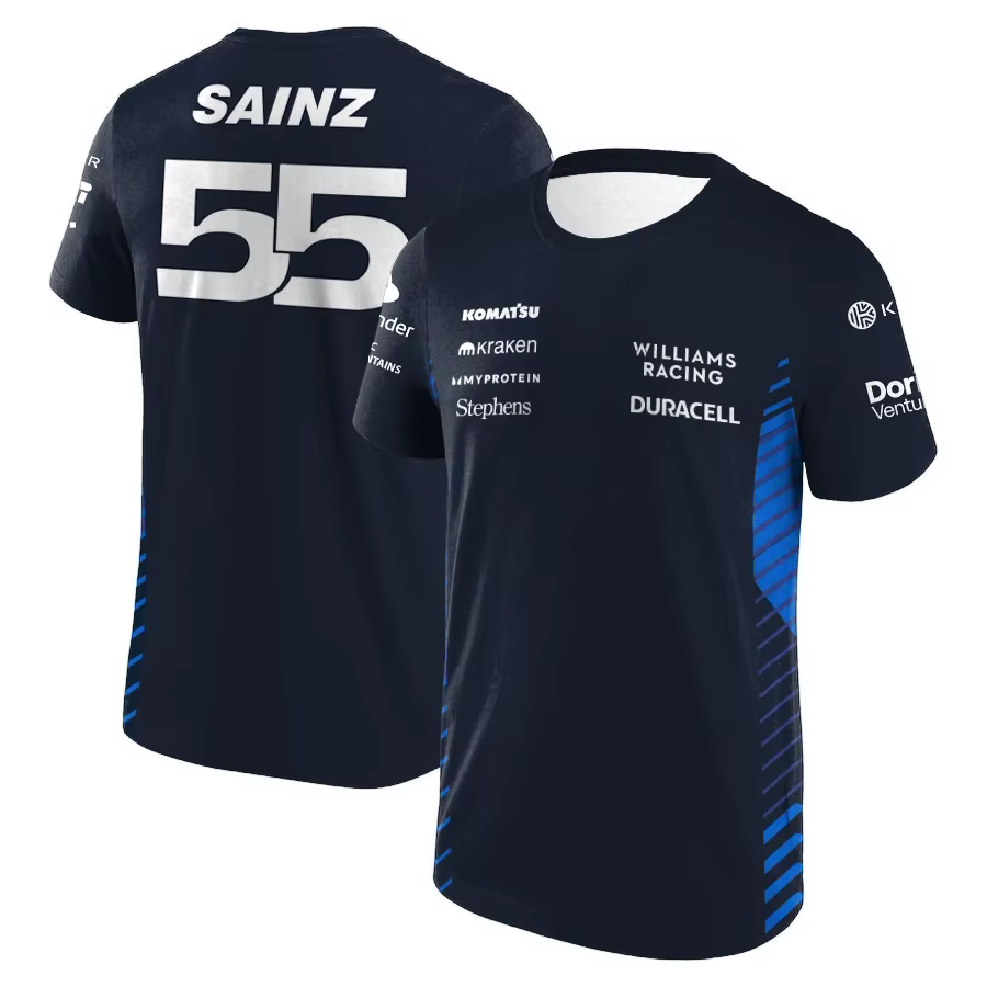 2025 nouveau T-shirt de course F1 Williams chemise de ventilateur Sports de plein air séchage rapide haut de cyclisme