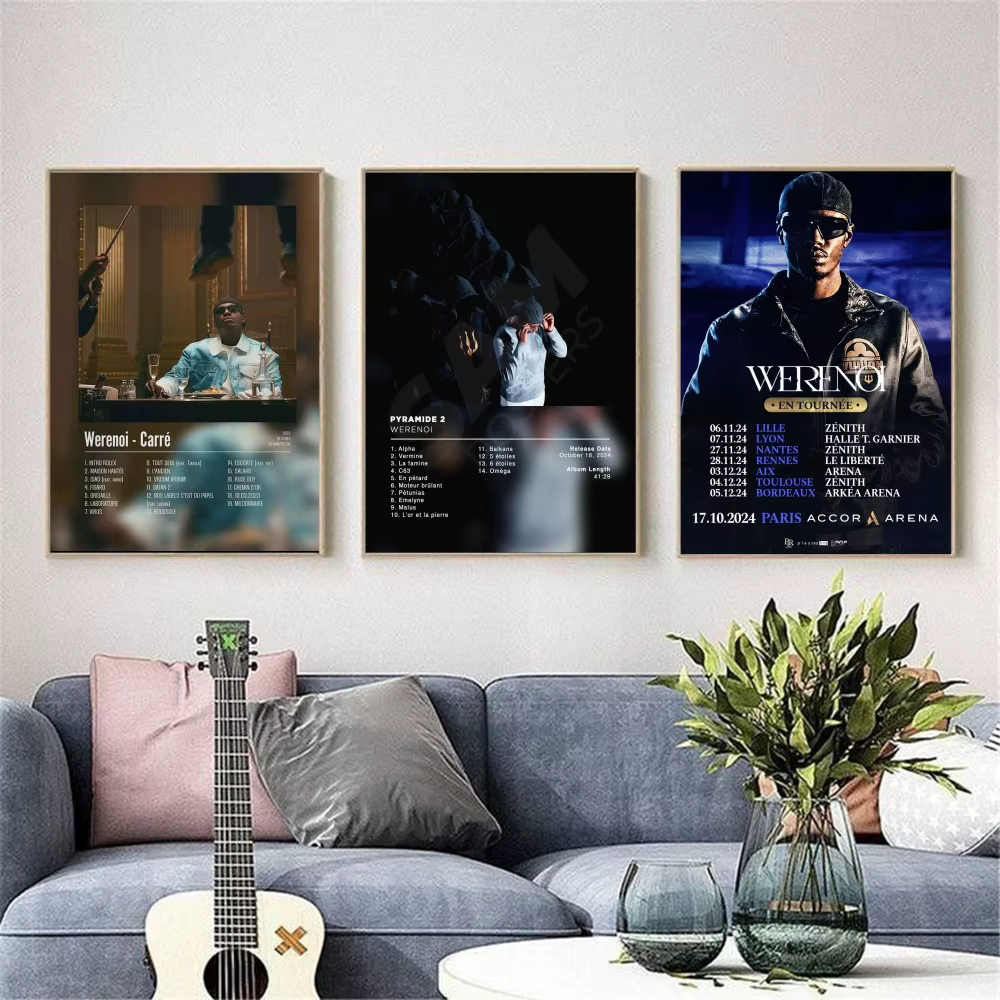W-Werenoi pyramide chanteur Album affiche polyvalente mur Art impression pour salon chambre couloir bureau Bar | Cadeau de décoration pour la maison
