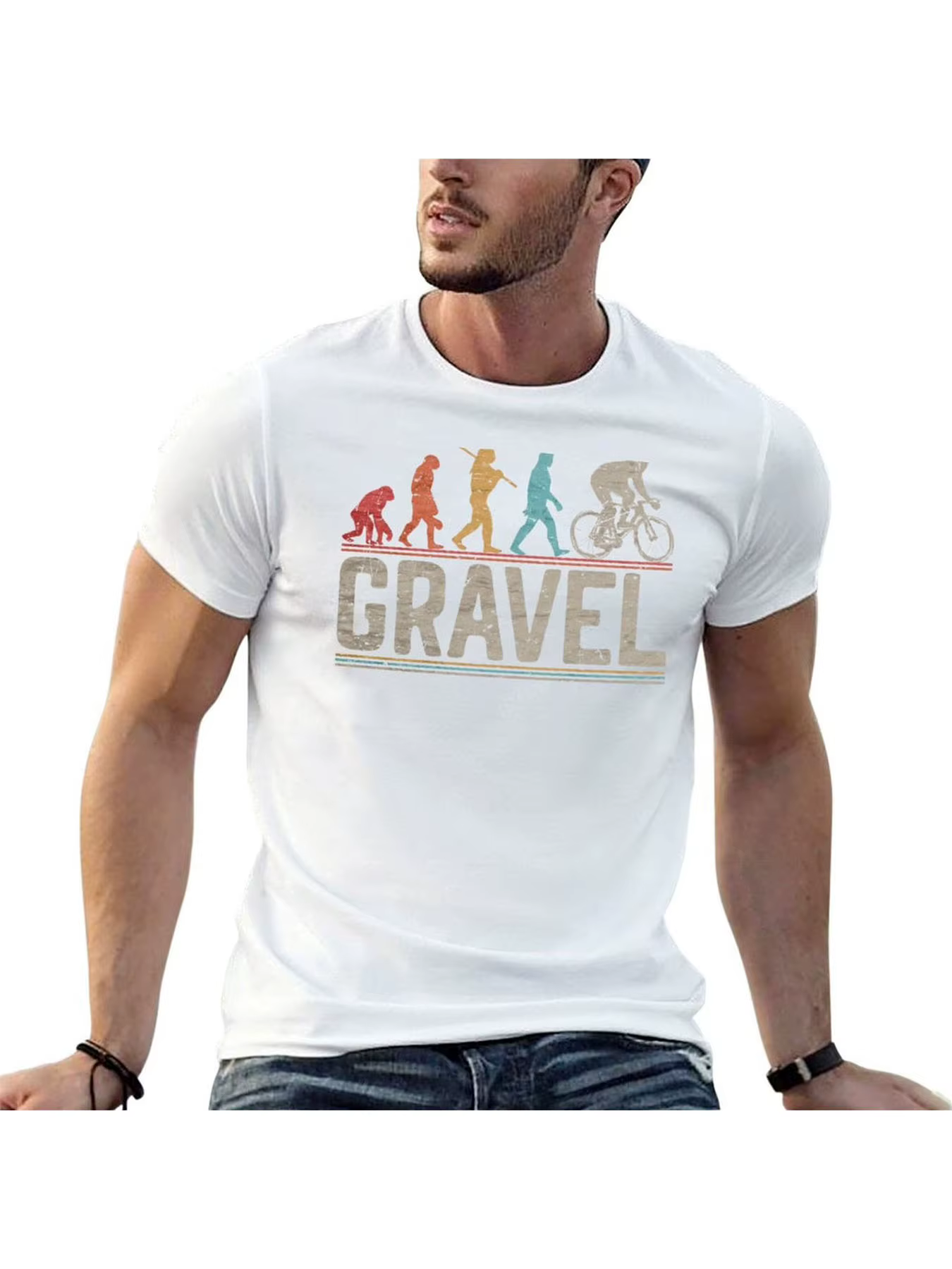 T-shirt graphique vintage pour homme