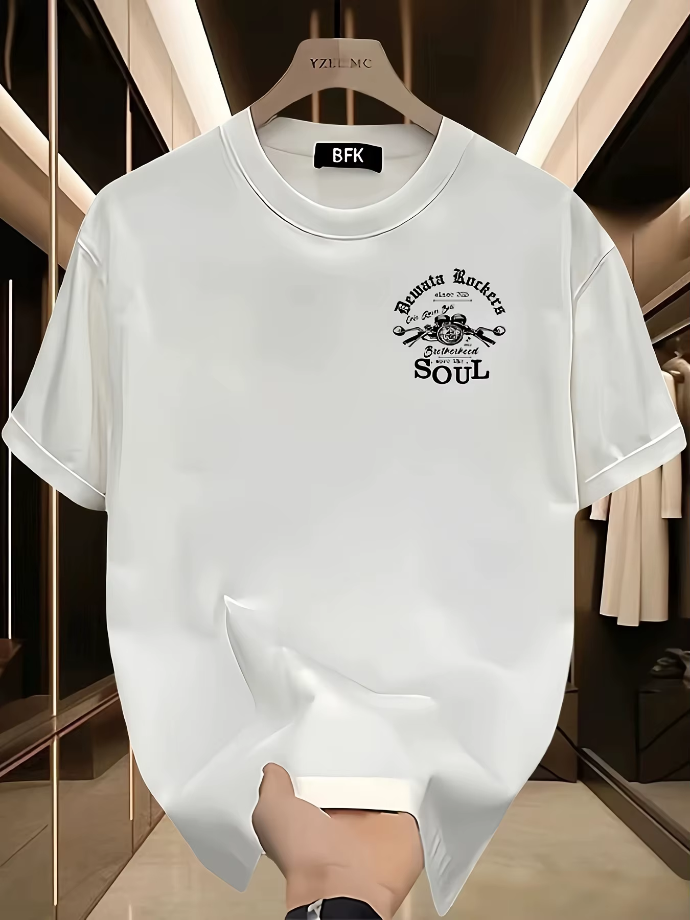 T-shirt pour homme en coton 100% avec imprimé graphique Vintage Motorcycle Soul