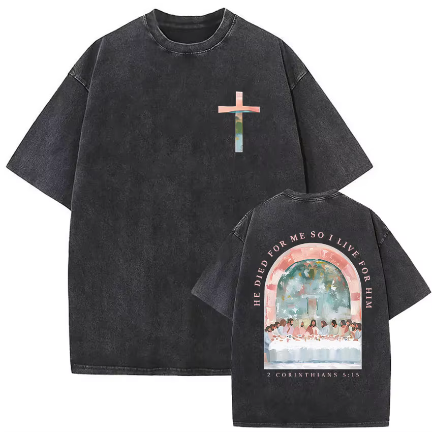 T-shirt vintage lavé pour homme « Enfant de Dieu Chrétien »