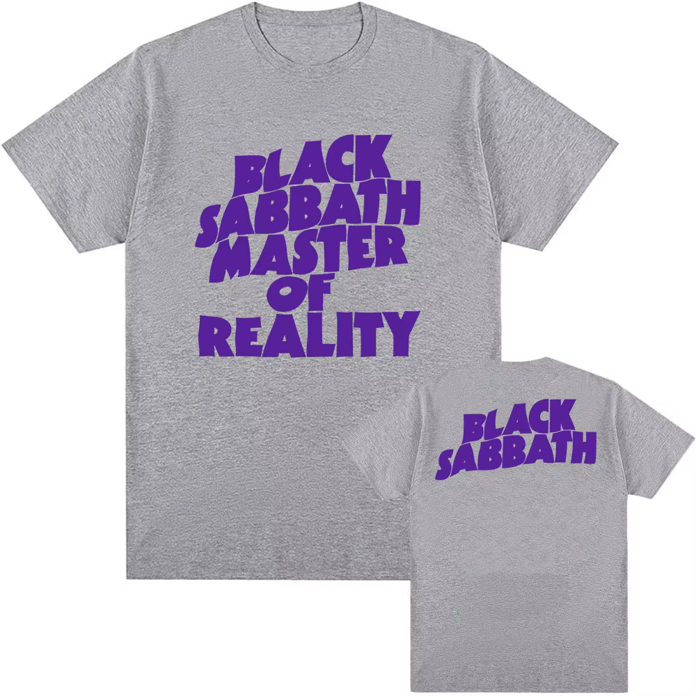 Black Sabbath Master of Reality T-shirt Summer Cotton Short Sleeve Tshirts Grunge Rock Band Fashion T Shirt Men Women Clothing