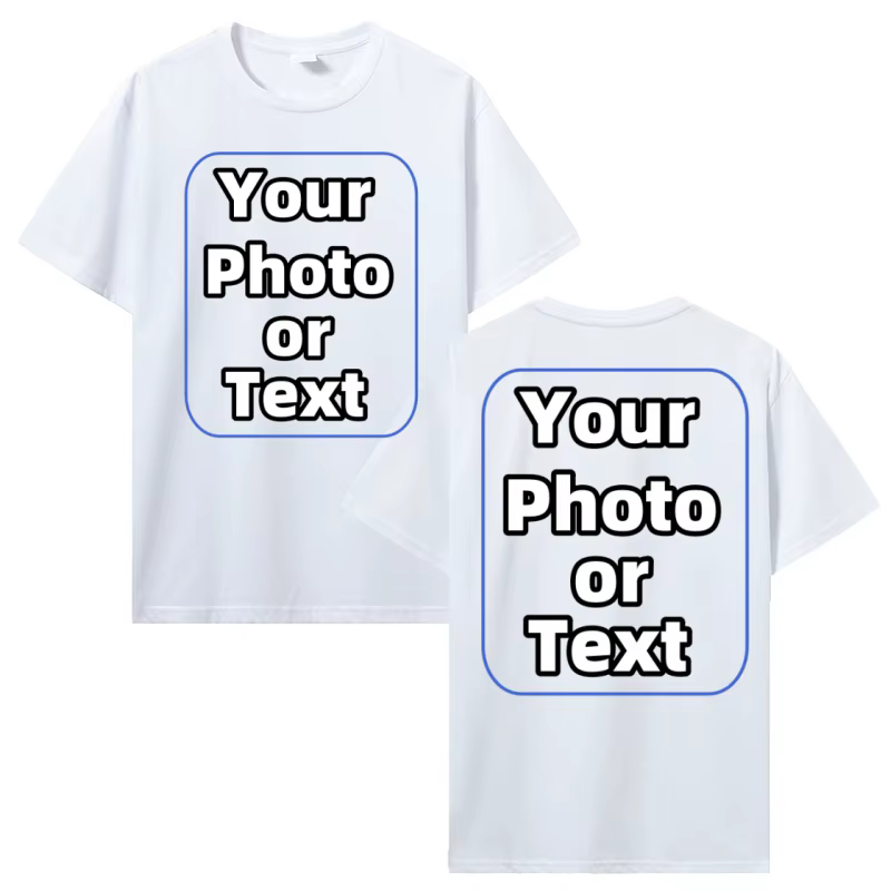 T-shirt personnalisé Faites votre conception Logo Texte Coton