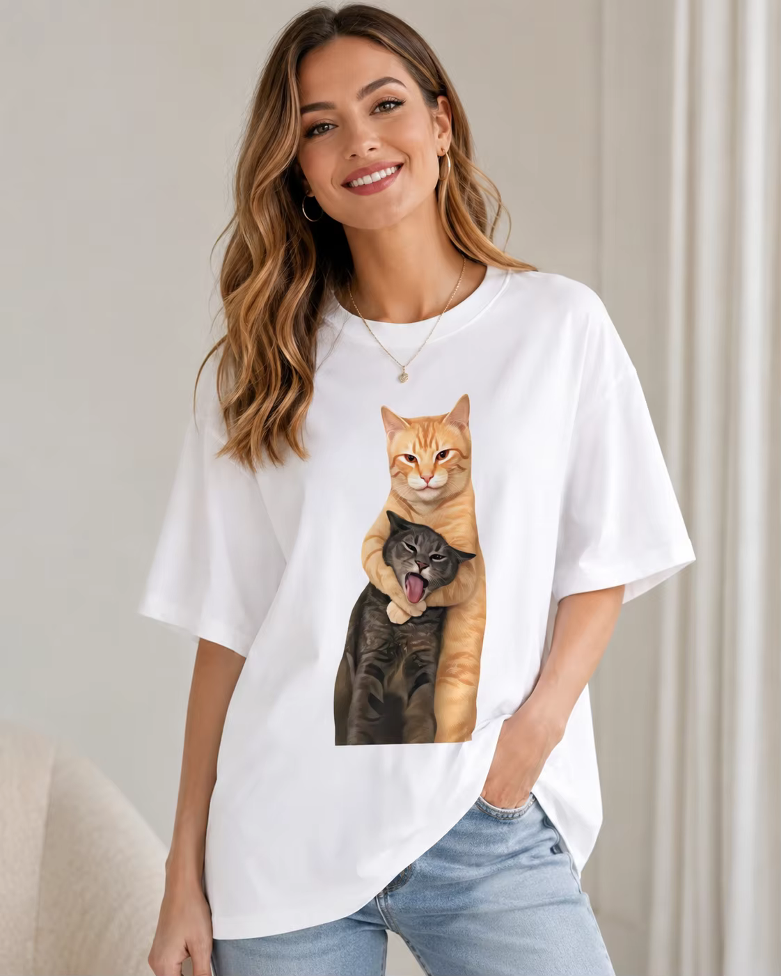 T-shirts pour femmes, cadeaux pour les amoureux des chats