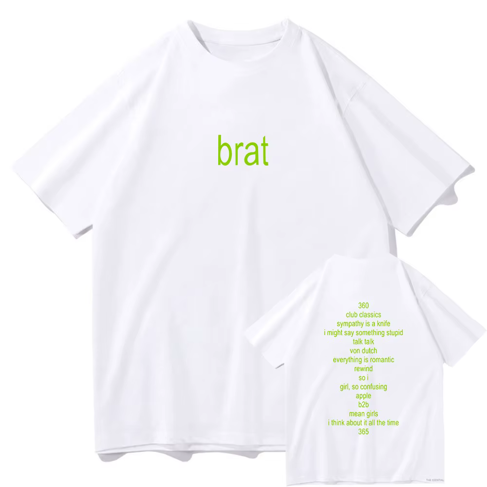 Charli Xcx avec invité spécial Shygirl T-Shirts Brat Album hommes femmes vêtements esthétique unisexe Streetwear été coton t-shirt hauts