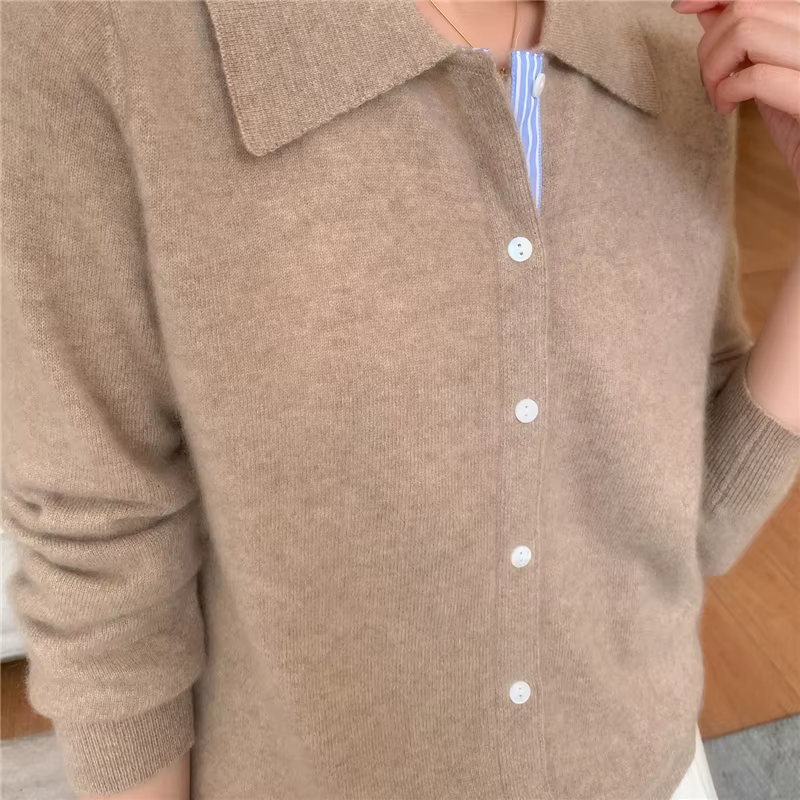 Cardigan à col Polo pour femme