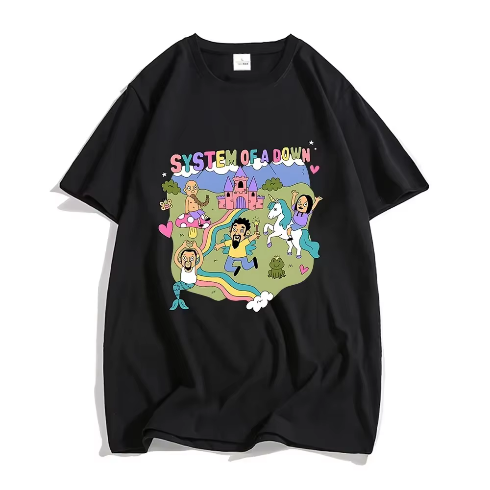 T-shirt ample en coton à manches courtes pour hommes et femmes