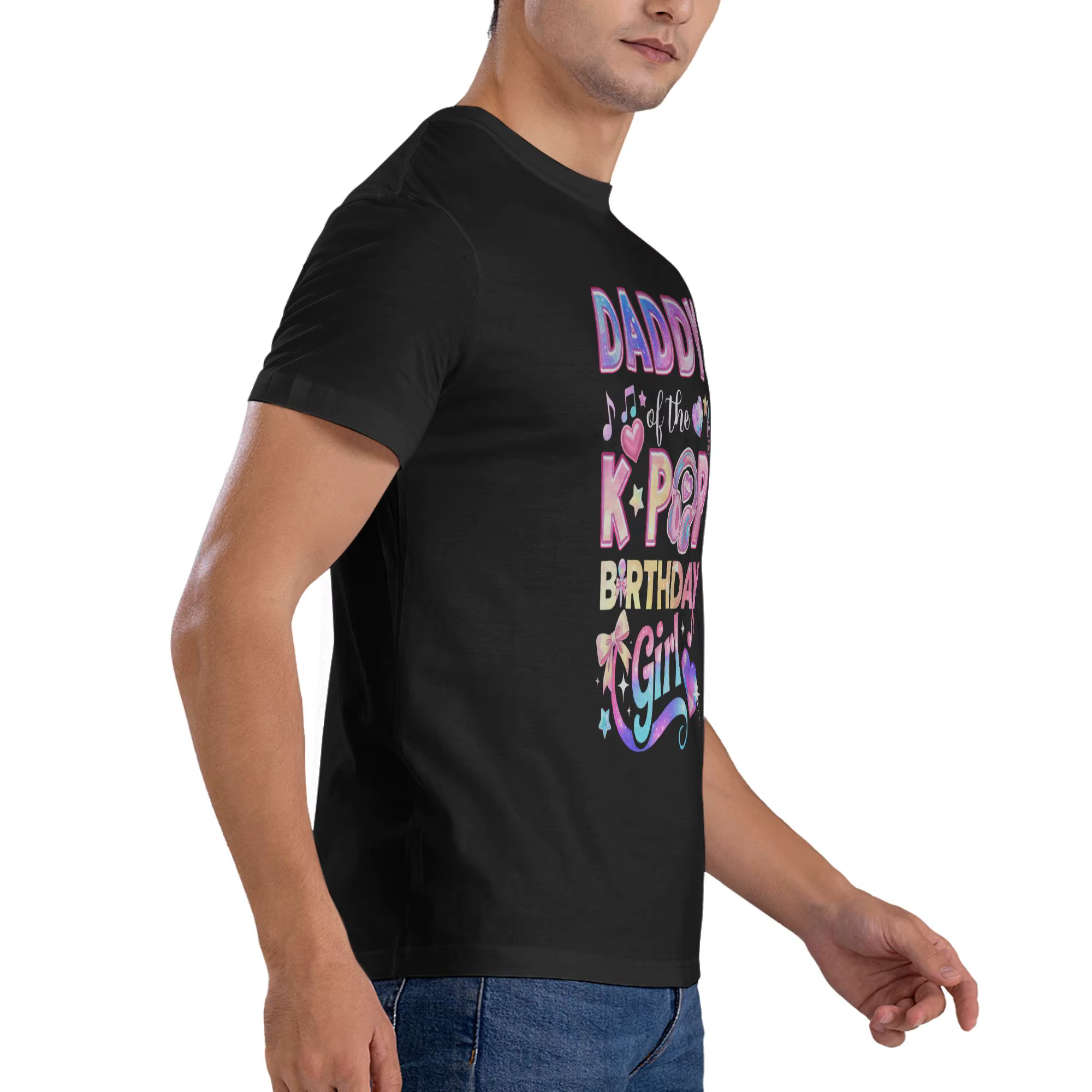 T-Shirt 100% coton avec image graphique KPop pour filles