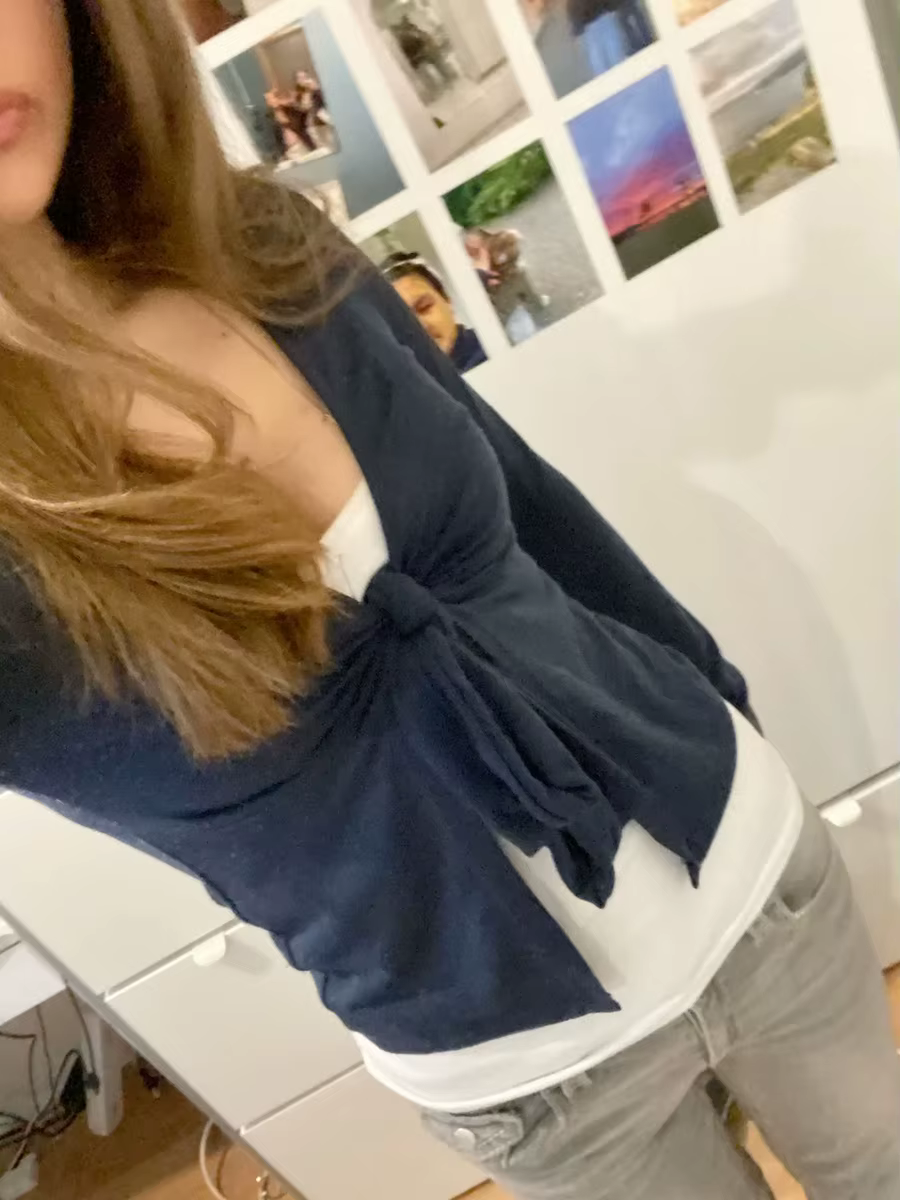 T-shirts Smock à Nœud Papillon et Bretelles pour Femme, Coupe Slim Simple, Manches Longues, Style Chic et Doux, T-shirts Babydoll