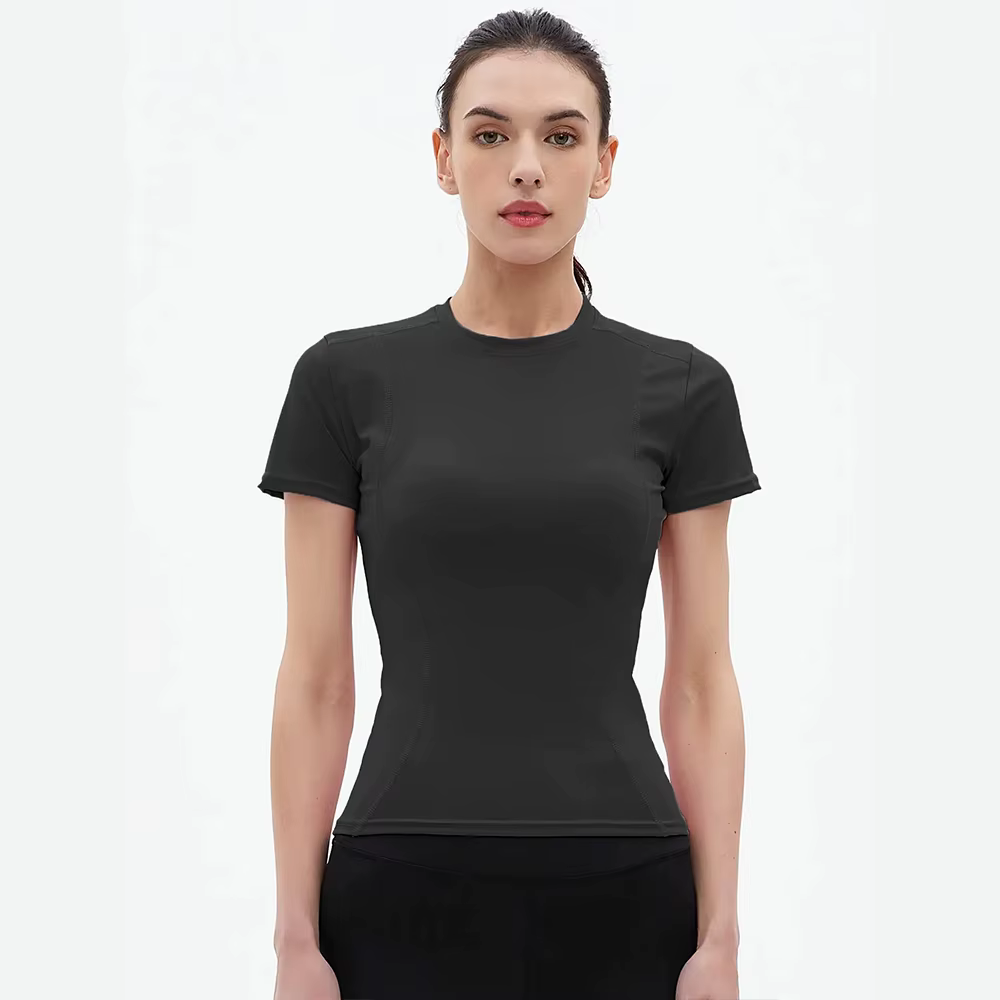 Haut de sport moulant et ajusté pour femme