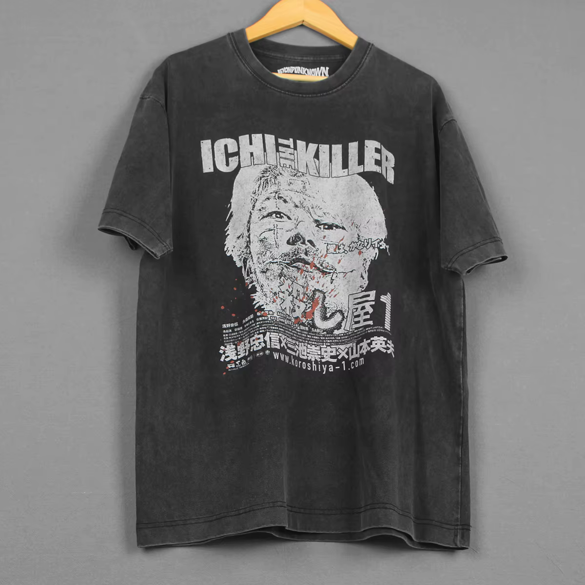 Mauvaise goût Ichi le tueur T-Shirt Takashi Miike film japonais froid FIsh Tetsuo Audition ample hommes manches courtes chemise rétro