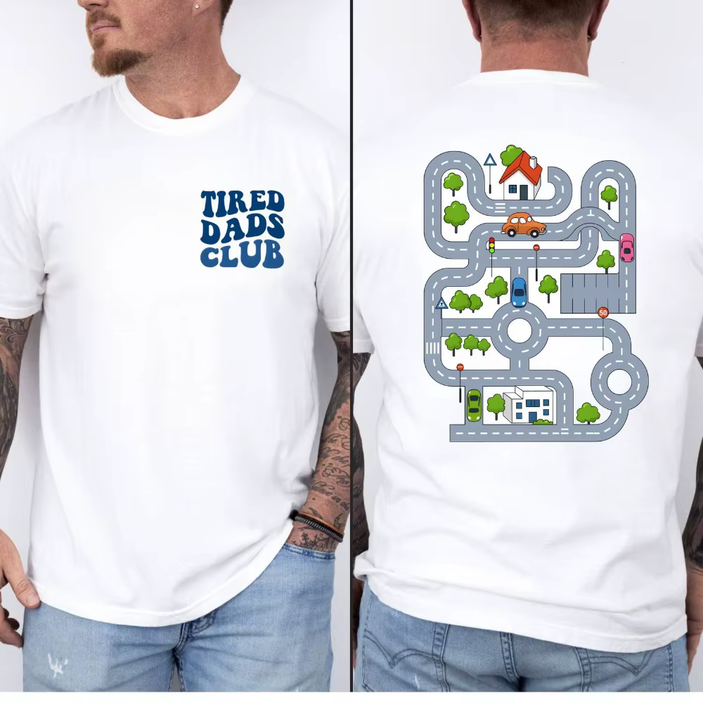T-shirt de course en coton pour papa