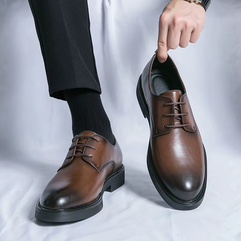 Chaussures à lacets en cuir pour hommes