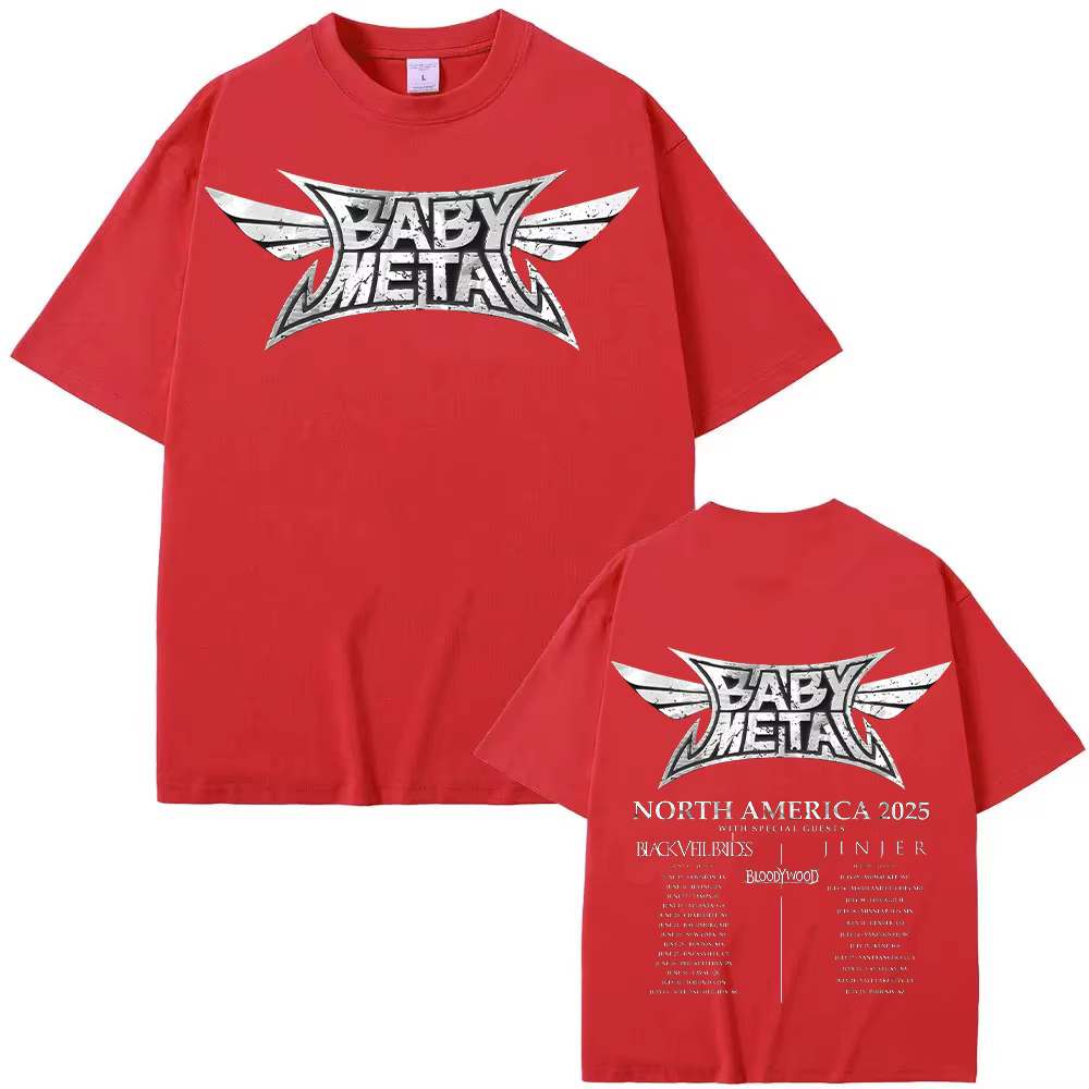 Babymetal amérique du nord Tour 2025 T-shirts Vintage
