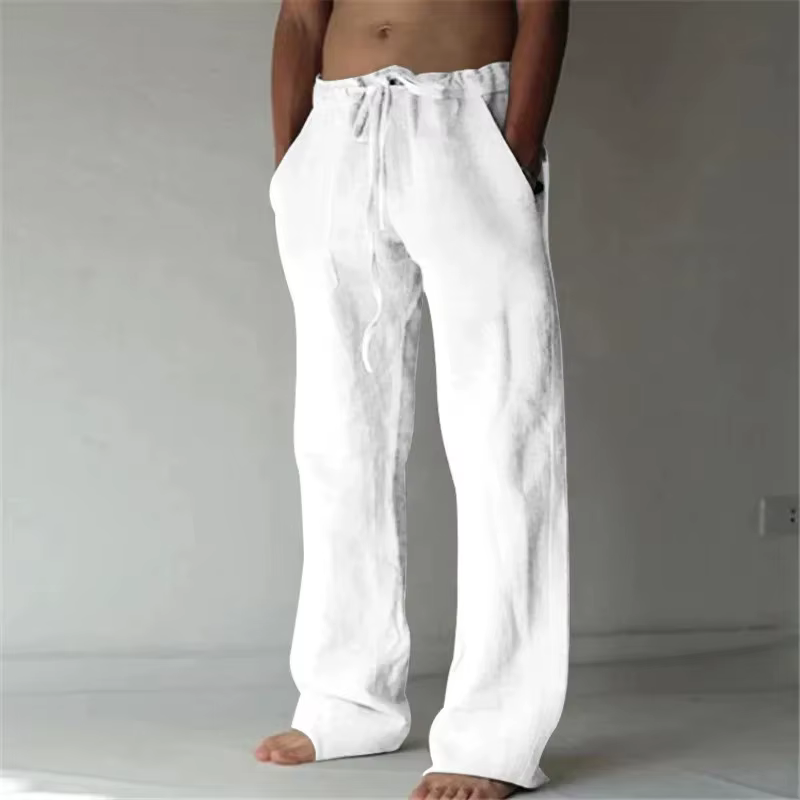 Pantalon Long en coton et lin pour hommes