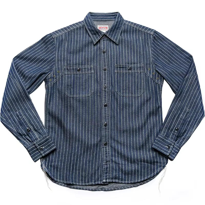 Wabash-Chemise rayée à pois pour homme