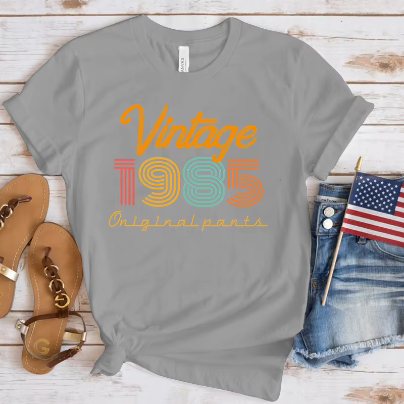 (T-shirt Premium) nouveau chaud Vintage 1985 T-Shirts mode femmes filles été