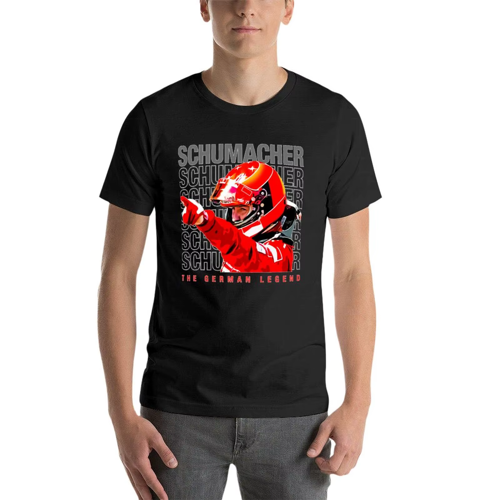Nouveau casque Michael Schumacher F1 légende T-Shirt à manches courtes