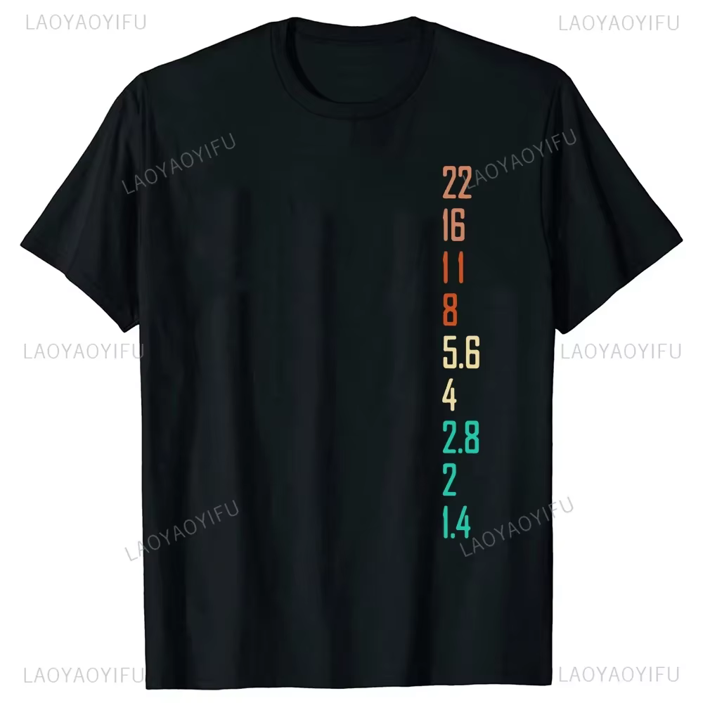 Photographe cadeau hommes coton t-shirts pour amoureux de la photographie été femme Streetwear ouverture caméra