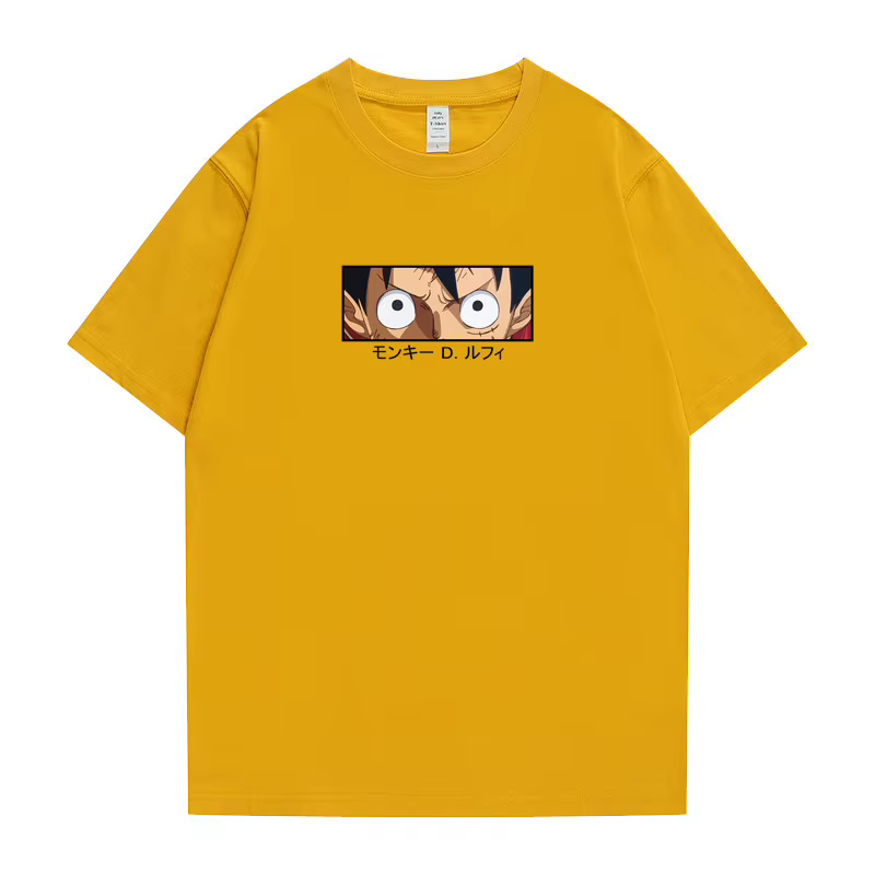 T-shirt imprimé One Piece pour hommes, style estival, 100% coton, manches courtes pour étudiants