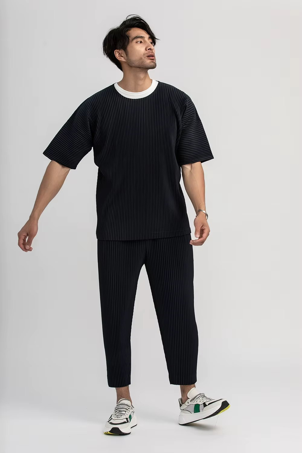 T-shirt à manches courtes et col rond pour homme