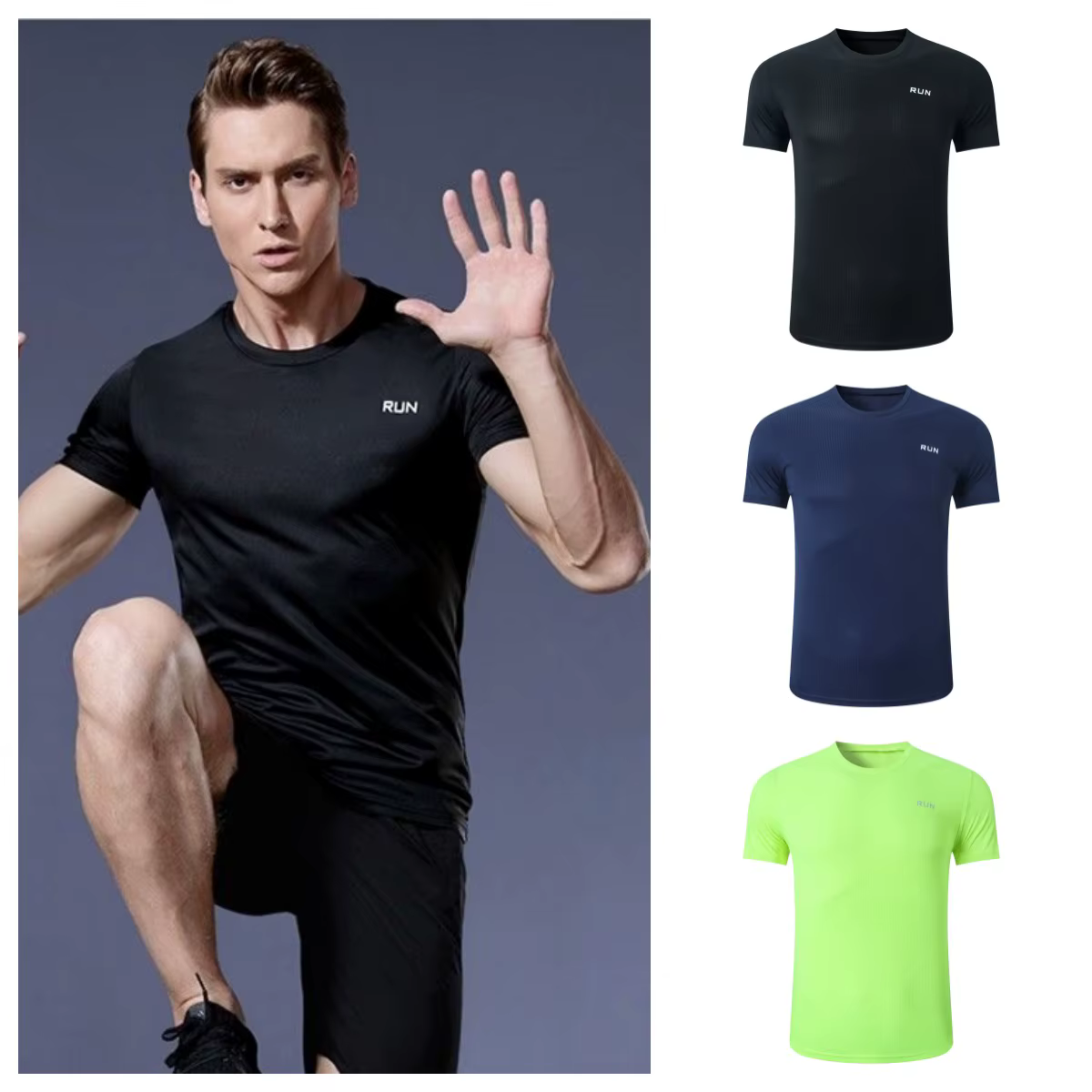 T-shirt de sport à manches courtes pour homme