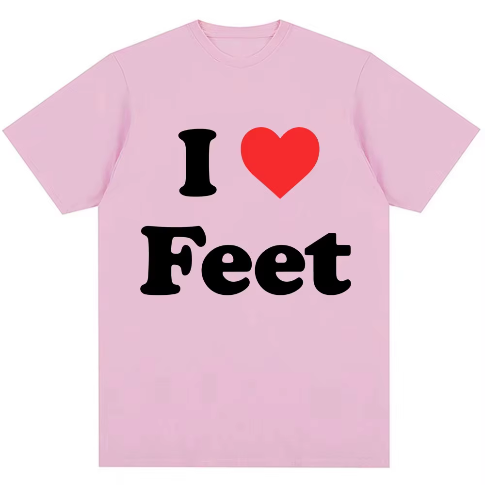T-shirt humoristique « I Love Feet » pour hommes et femmes
