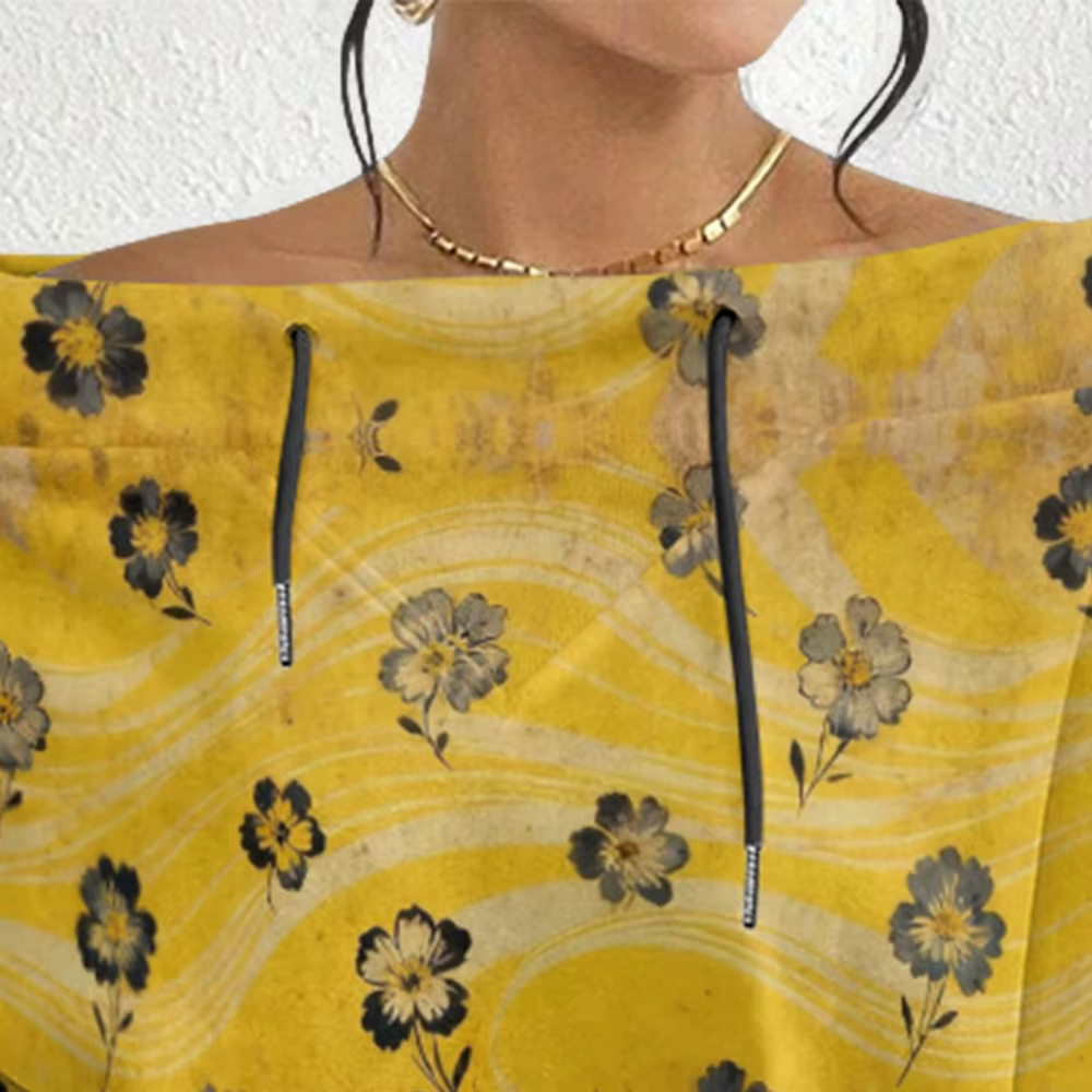 Sweat-shirt tendance à épaules dénudées