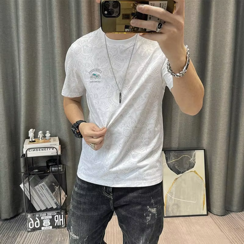 T-shirt d'été à manches courtes et quarts pour homme
