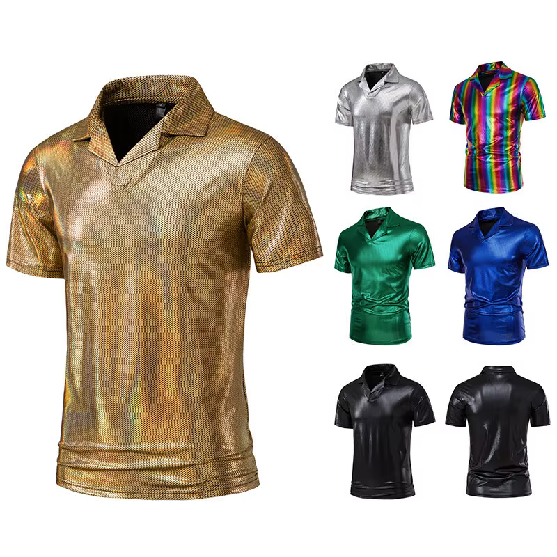T-shirt à col et manches courtes pour homme