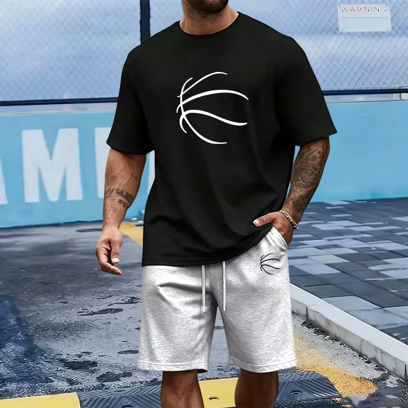 Ensemble pour homme à motif de basket-ball