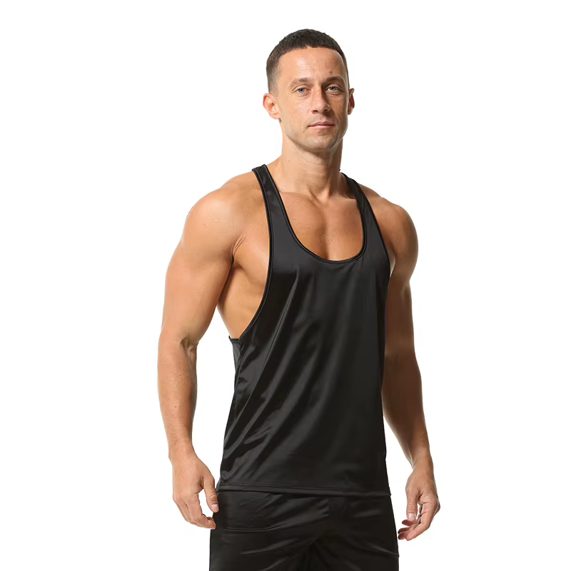 Débardeur dos nageur de couleur unie pour hommes