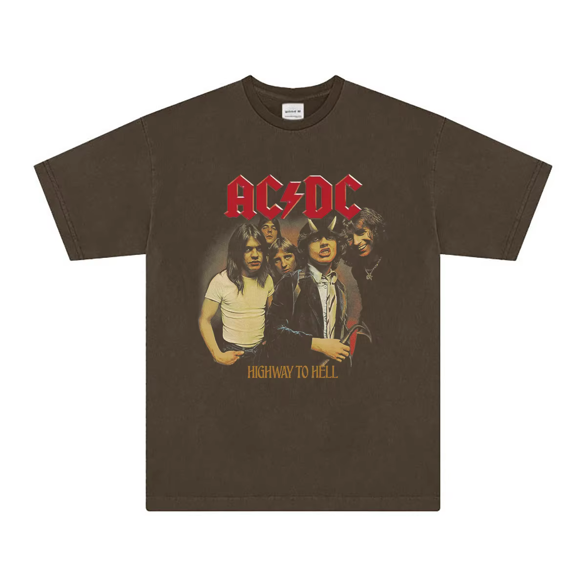 ACDC autoroute en enfer Album T-Shirt groupe métal Punk Rock rétro été manches courtes imprimé coton vêtements pour hommes hauts chemise