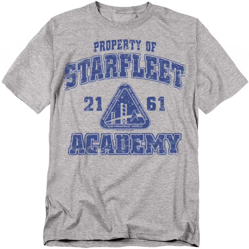 T-shirt Star Trek Live Long & Prosper en charbon de bois