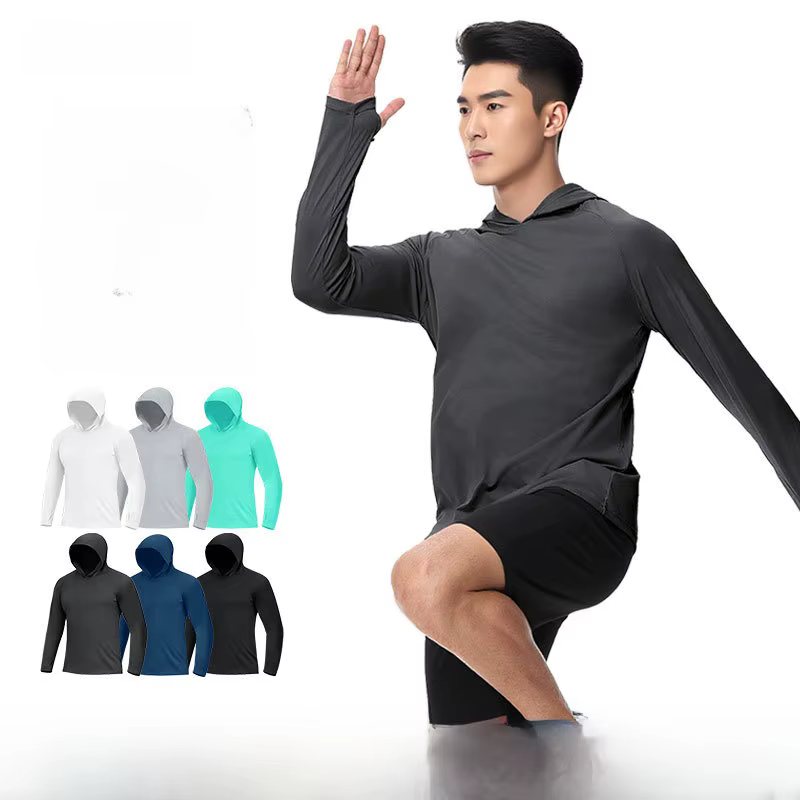 T-shirt de fitness à manches longues pour homme
