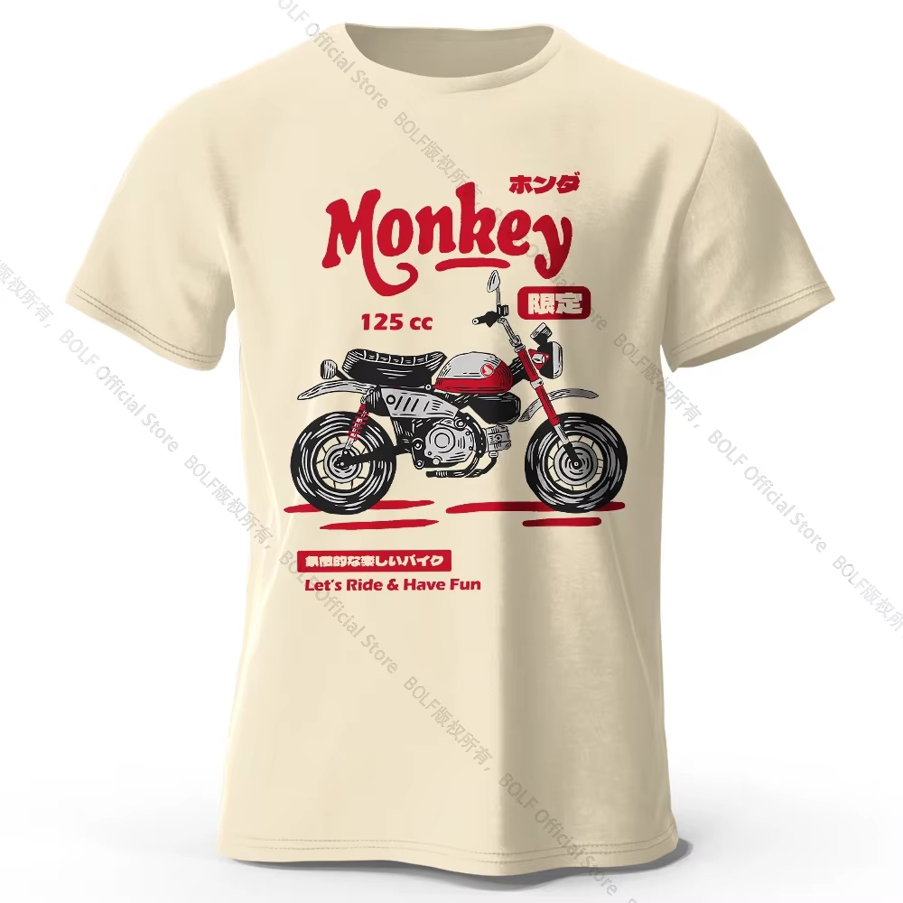 T-Shirt de croquis de moto Vintage 100% coton