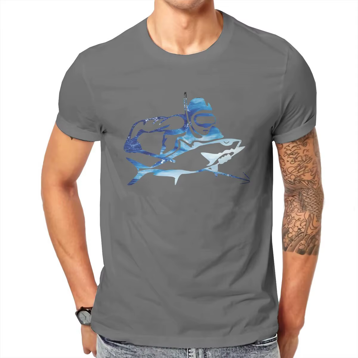 T-shirt de plongée sous-marine pour homme, vêtements originaux, à la mode
