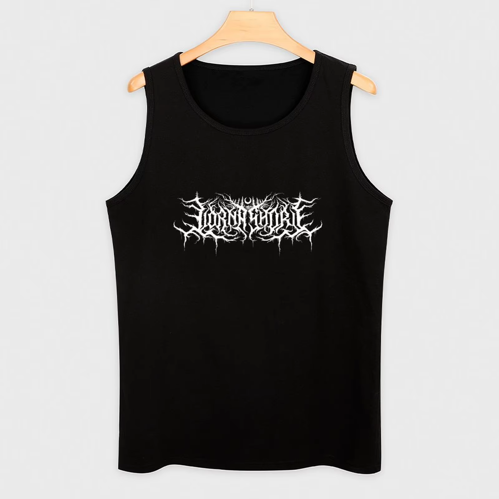 Lorna Shore-Haut Blanc Précieux avec Logo, Vêtements Glamasculins