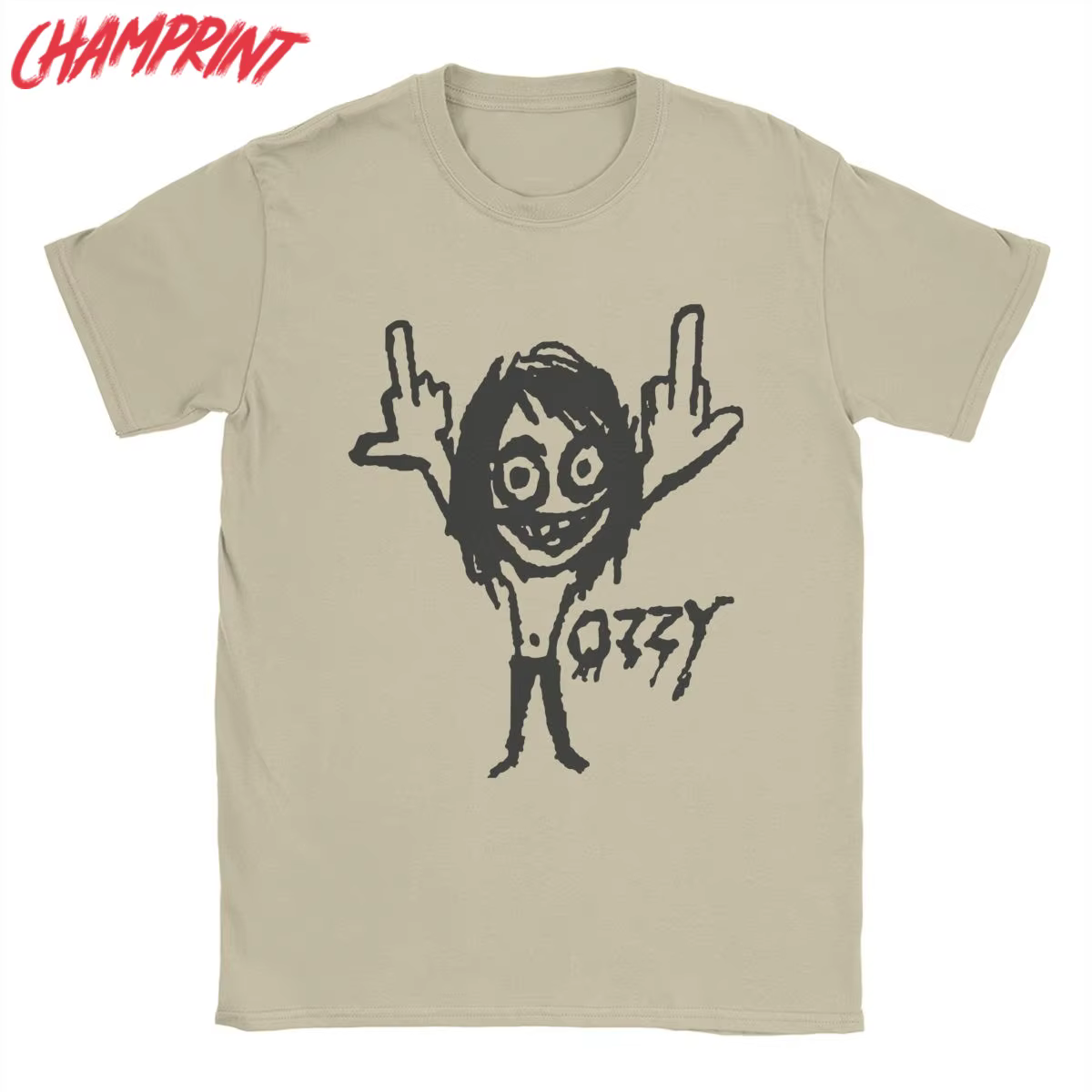 Génial Ozzy Osbourne T-Shirt pour hommes col rond 100% coton t-shirts à manches courtes