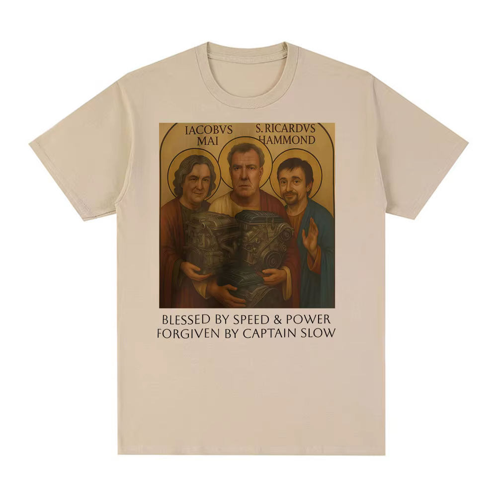 Gear Holy Trinity T-shirt Jeremy Clarkson Hammond May hommage t-shirts la grande vitesse puissance église drôle passionné de voiture vêtements