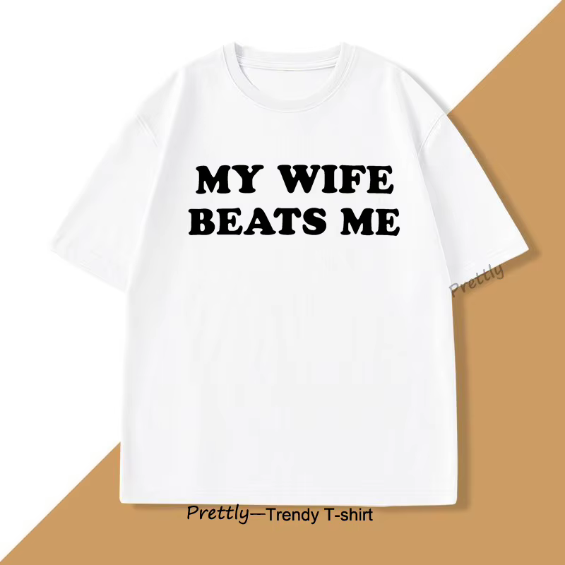 Ma femme me bat t-shirt drôle mari