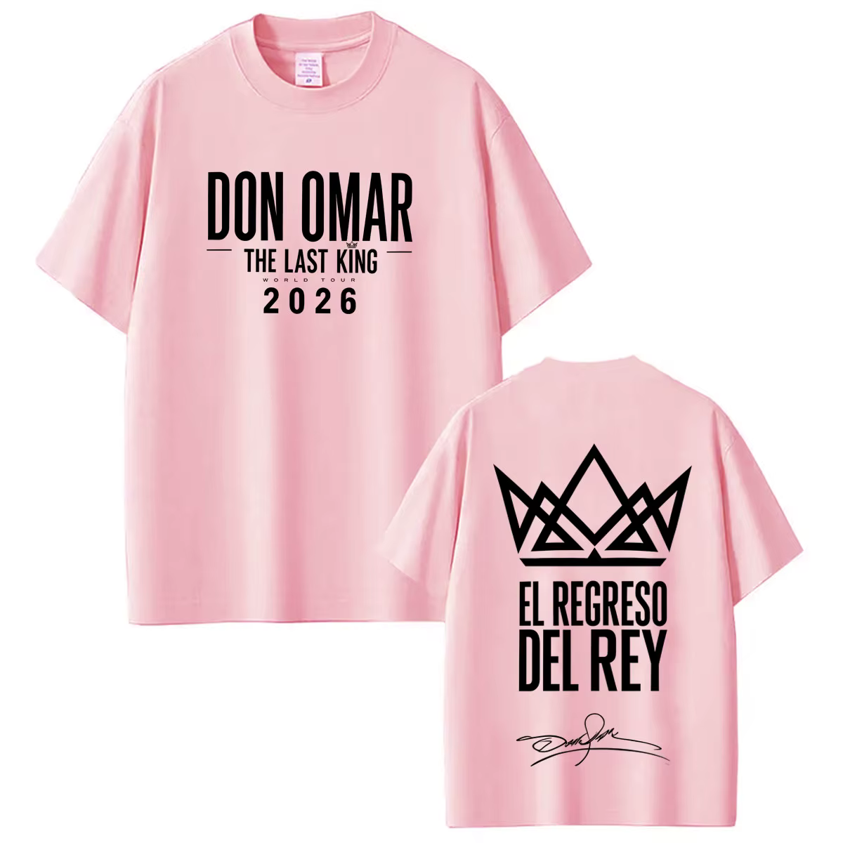 T-shirts imprimés du rappeur Don Omar The Last King Tour 2026