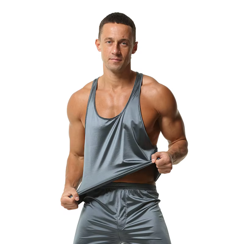 Débardeur dos nageur de couleur unie pour hommes