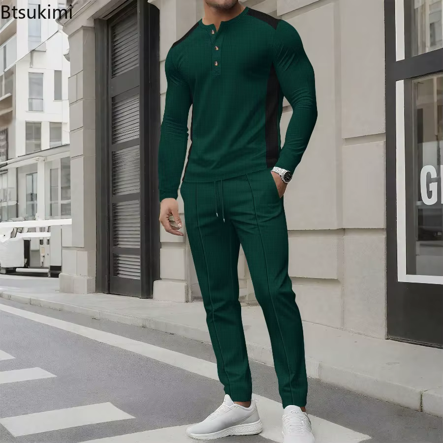 Henley – T-Shirt à manches longues pour hommes
