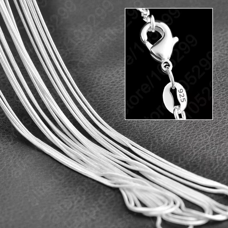 Prix bas de roche! Collier en argent pur 925 pour document