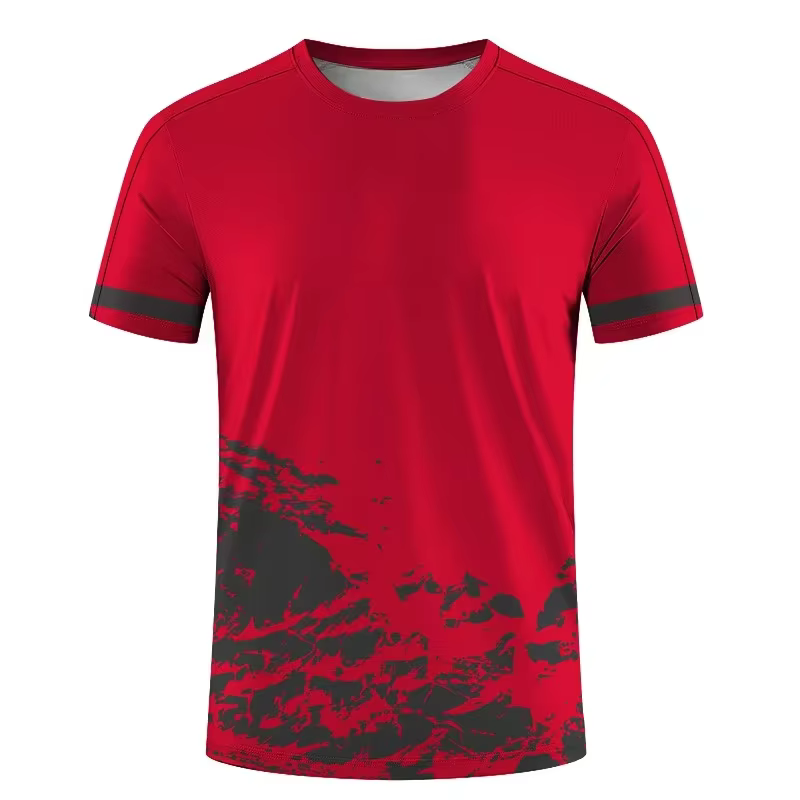 Mode Simple sport T-shirts pour hommes été en plein air à manches courtes 3D imprimé T-shirts décontracté en vrac course Fitness T-shirts hauts