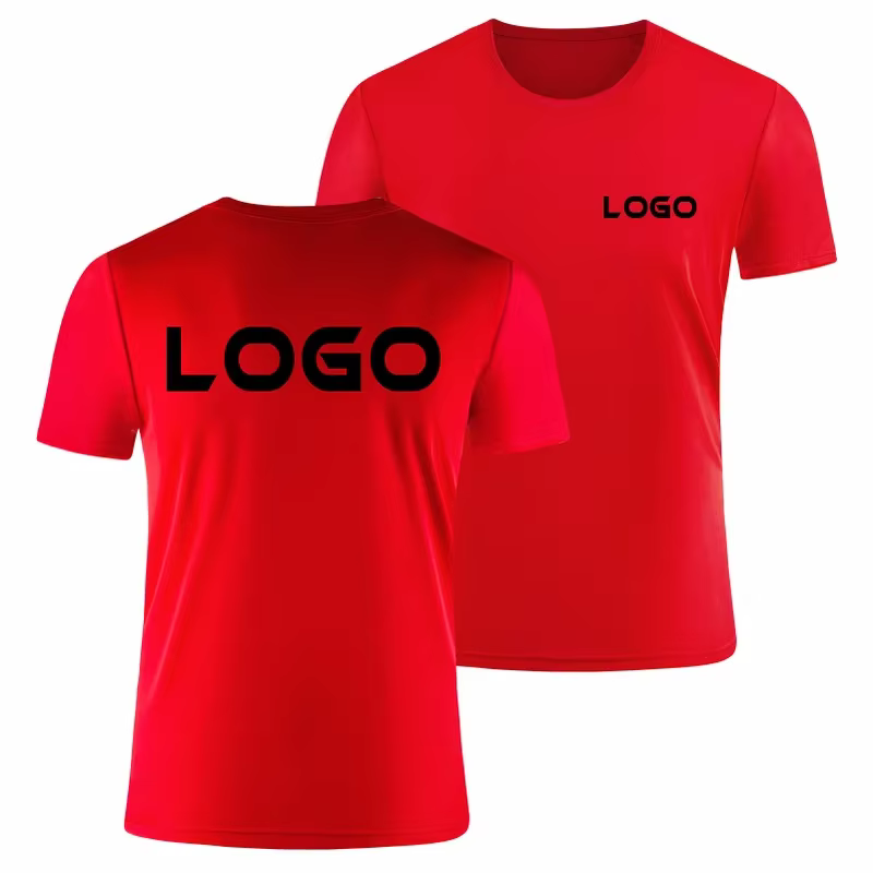 T-shirt à col rond avec logo au design gratuit pour hommes et femmes