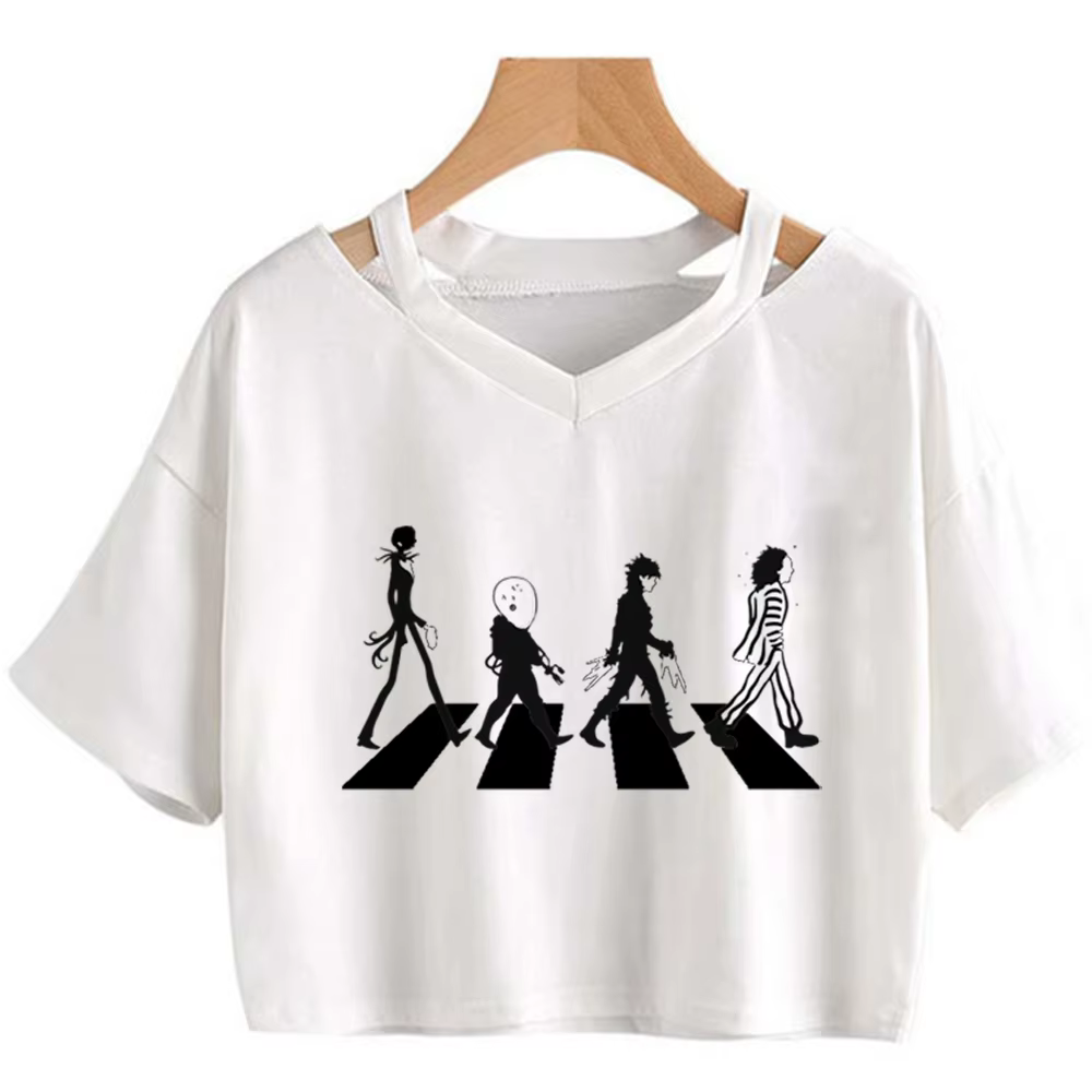 Tim Burton t-shirt femmes japonais été streetwear t-shirts femme graphique bande dessinée vêtements