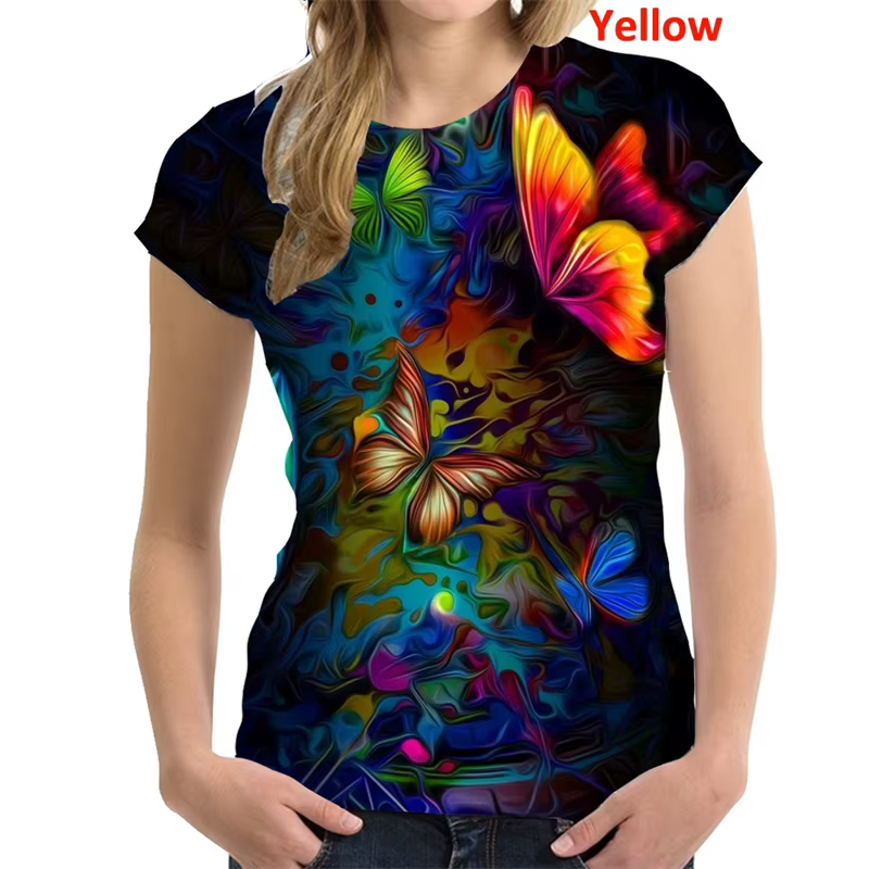 T-shirt manches courtes col rond femme