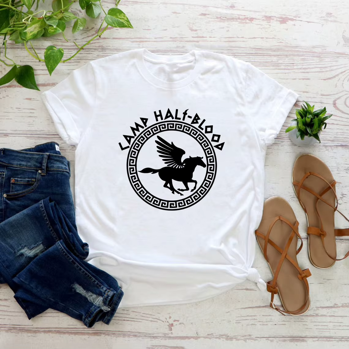 T-shirt Demi-Sang Unisexe à Manches Courtes